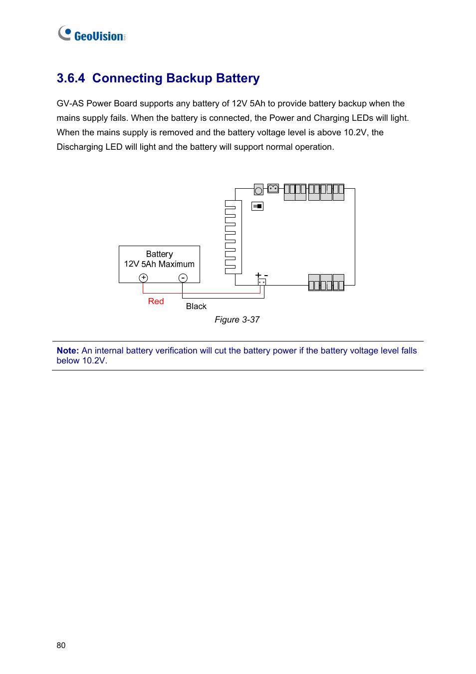 4 connecting backup battery | AGI Security GV-CONCT User Manual | Page 90 / 172