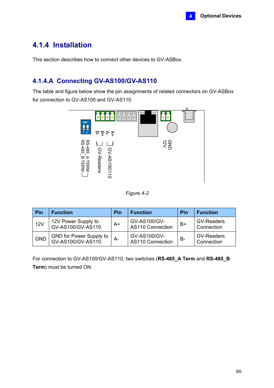 4 installation, A connecting gv-as100/gv-as110 | AGI Security GV-CONCT User Manual | Page 95 / 172