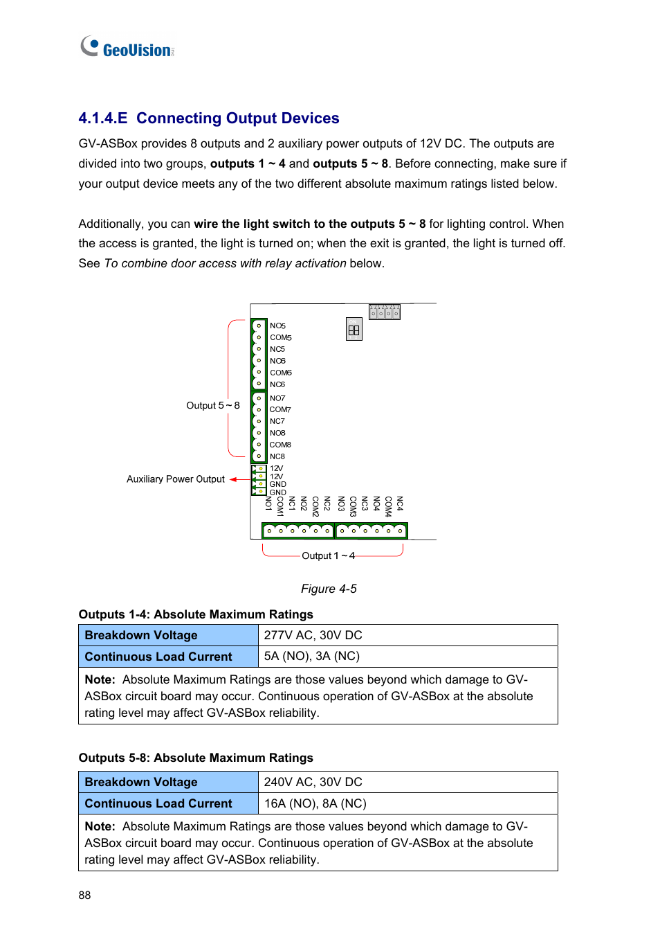 E connecting output devices | AGI Security GV-CONCT User Manual | Page 98 / 172