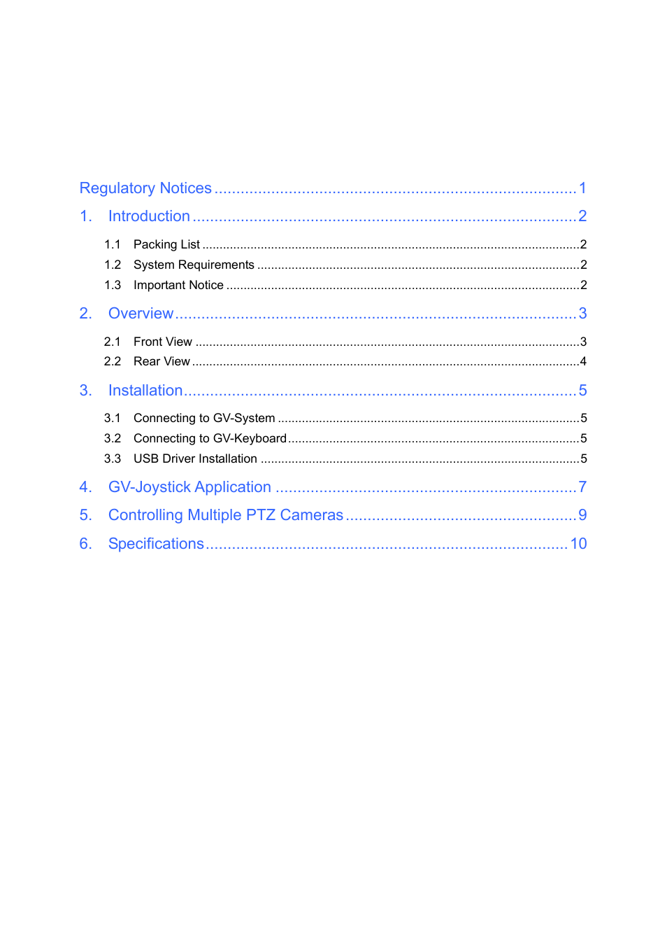 AGI Security GV-JOYSTICK User Manual | Page 3 / 13