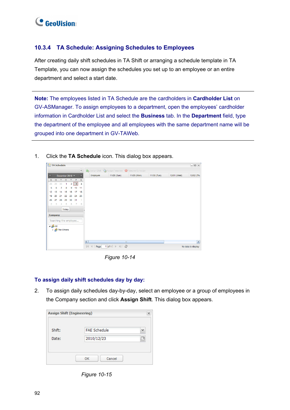 4 ta schedule: assigning schedules to employees | AGI Security GVASBOX-100 User Manual | Page 100 / 138