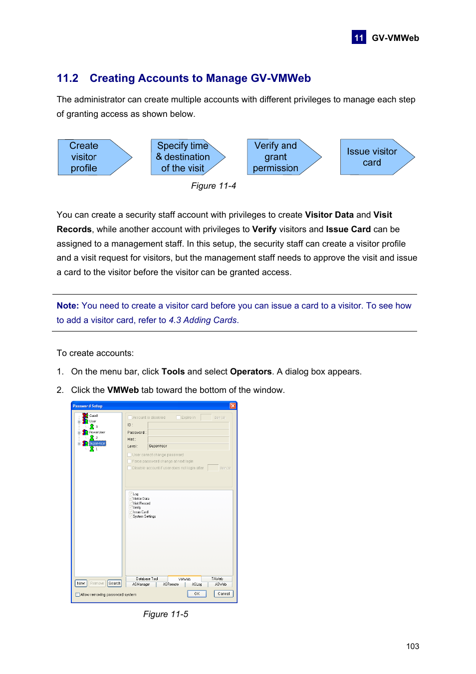 2 creating accounts to manage gv-vmweb | AGI Security GVASBOX-100 User Manual | Page 111 / 138