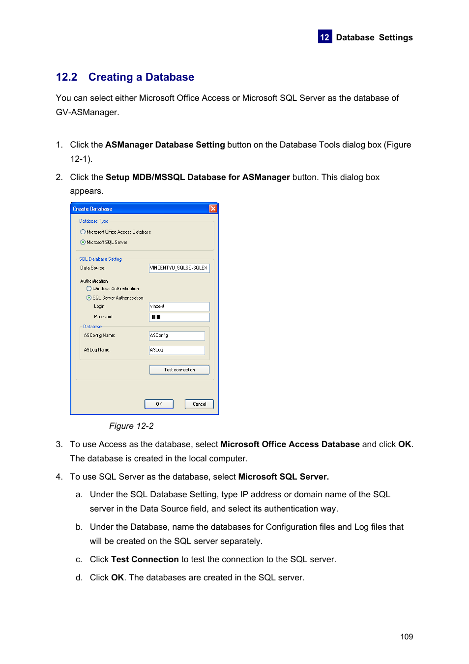 2 creating a database | AGI Security GVASBOX-100 User Manual | Page 117 / 138