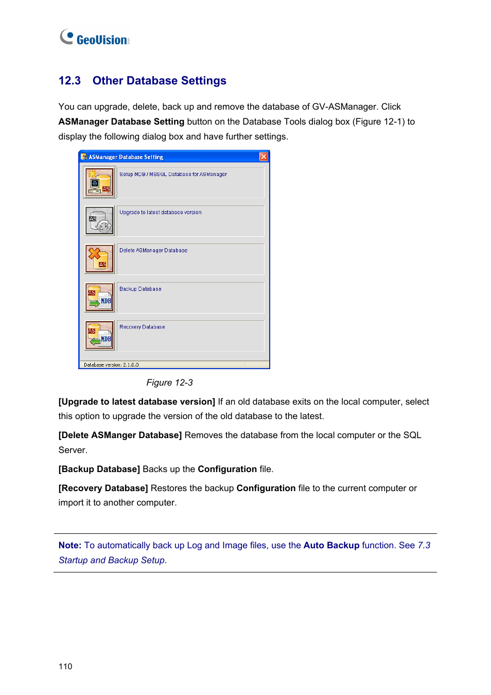 3 other database settings | AGI Security GVASBOX-100 User Manual | Page 118 / 138