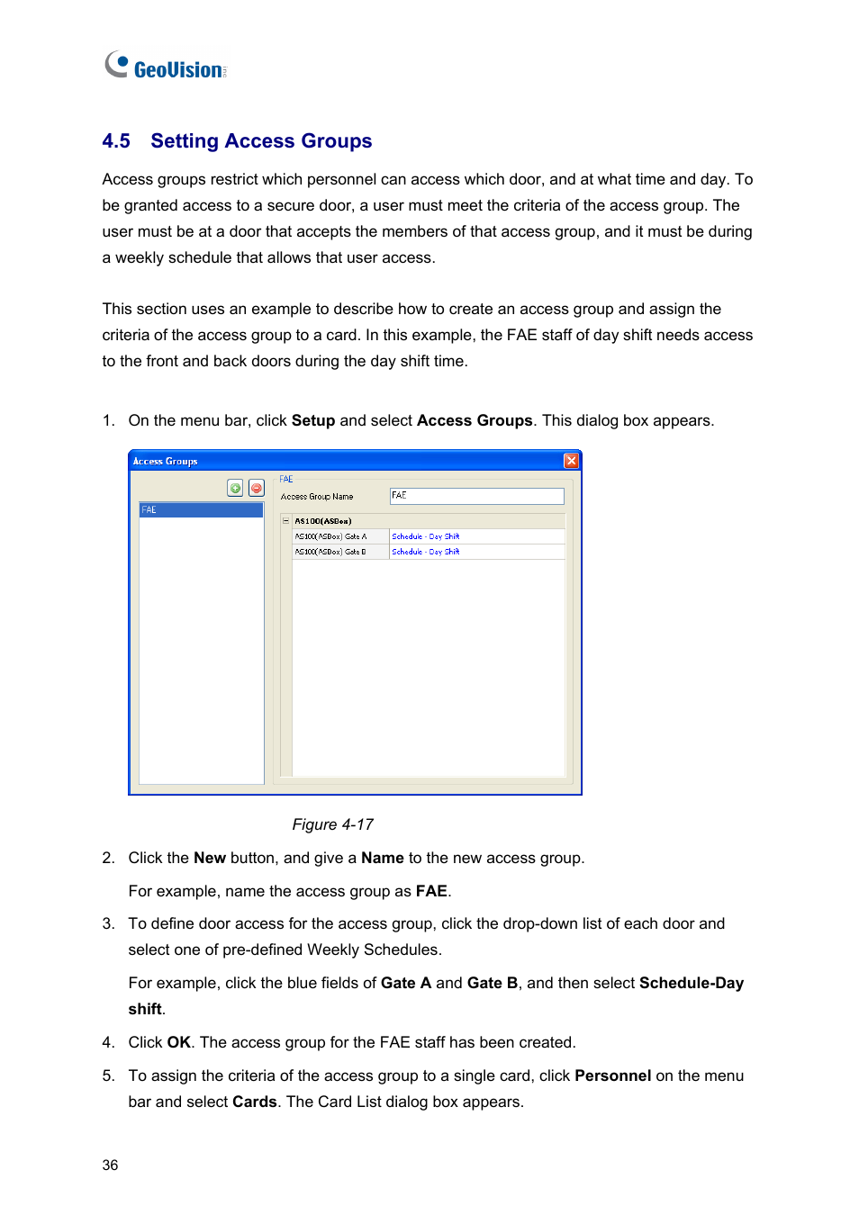 5 setting access groups | AGI Security GVASBOX-100 User Manual | Page 44 / 138