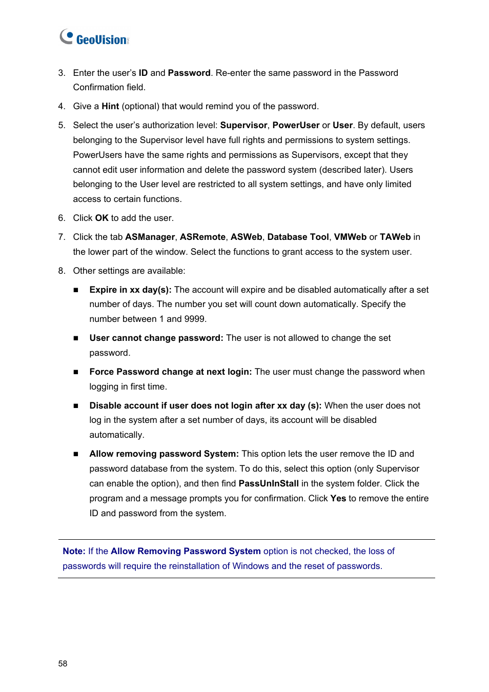 AGI Security GVASBOX-100 User Manual | Page 66 / 138