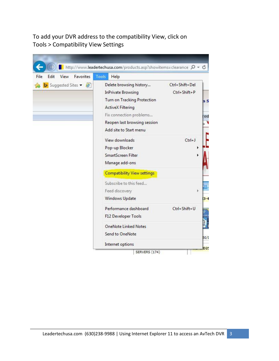AGI Security SYS-16A901 Using ie11 with avtech User Manual | Page 3 / 7