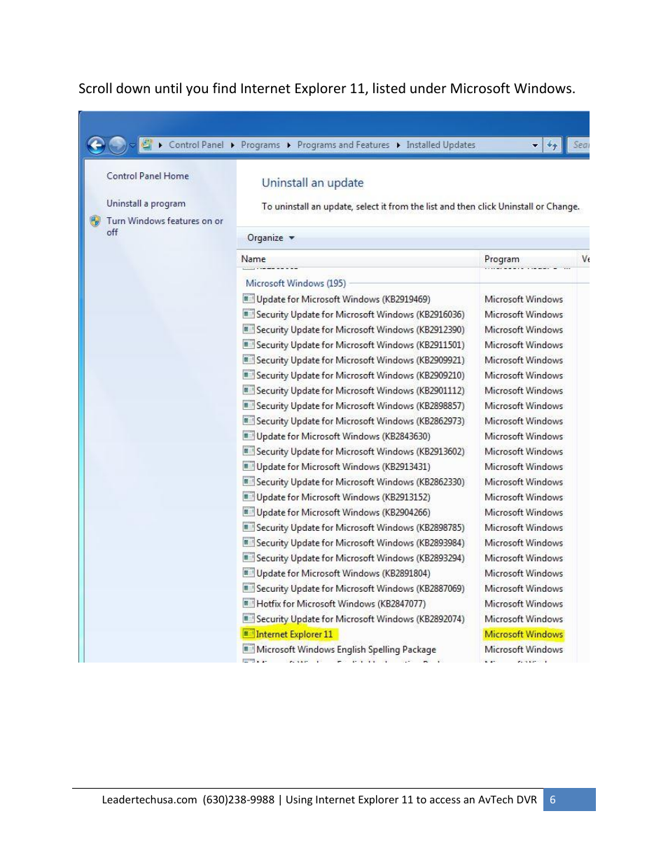 AGI Security SYS-16A901 Using ie11 with avtech User Manual | Page 6 / 7