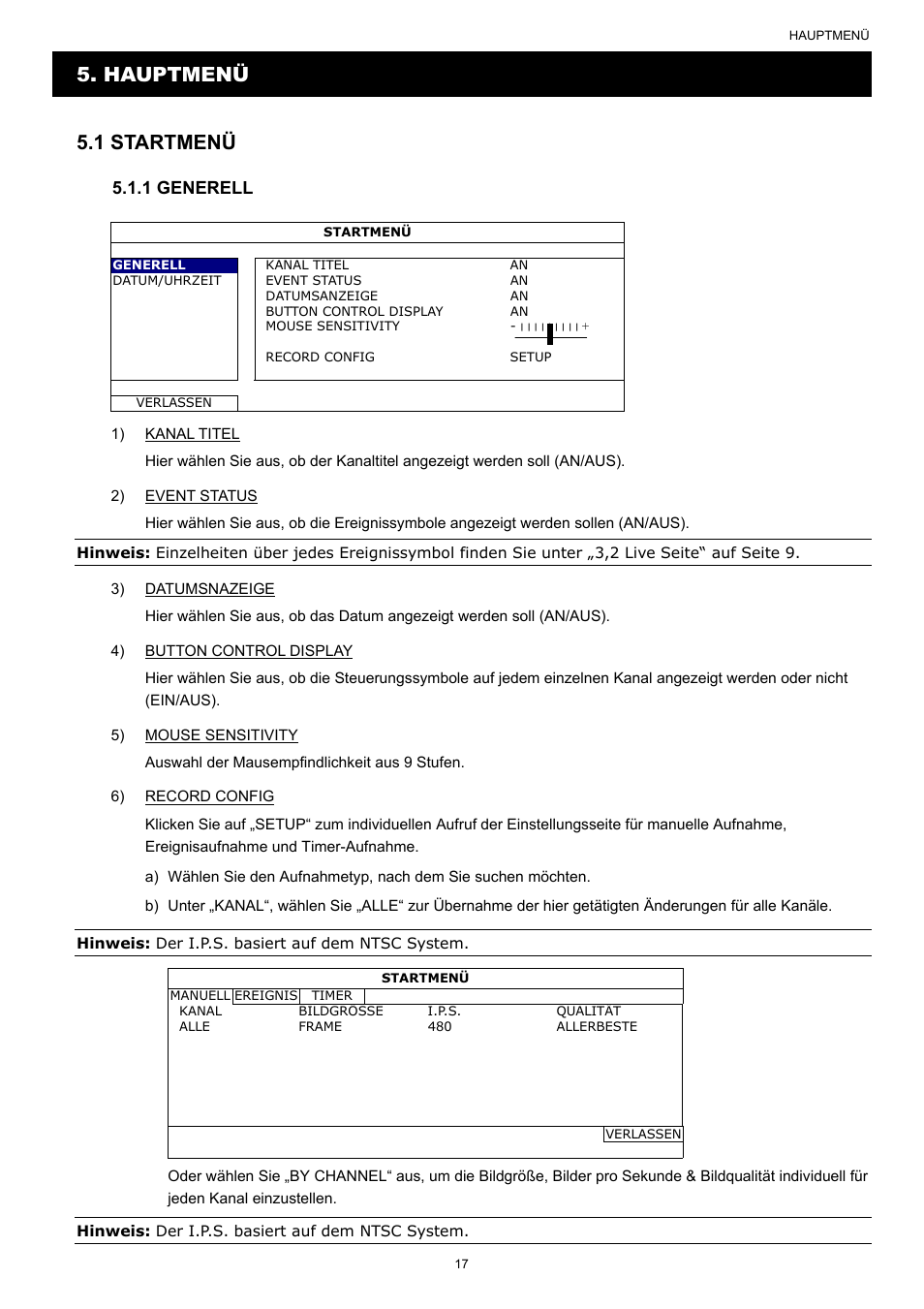 Hauptmenü 5.1 startmenü, 1 generell | AGI Security SYS-16A901 User Manual User Manual | Page 330 / 459