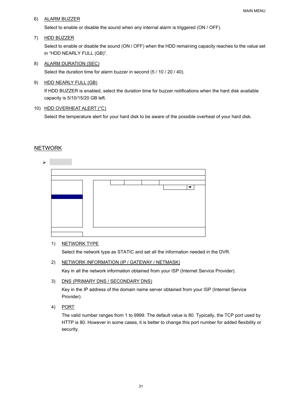 4 network, Network, Static | AGI Security SYS-16A901 User Manual User Manual | Page 37 / 459