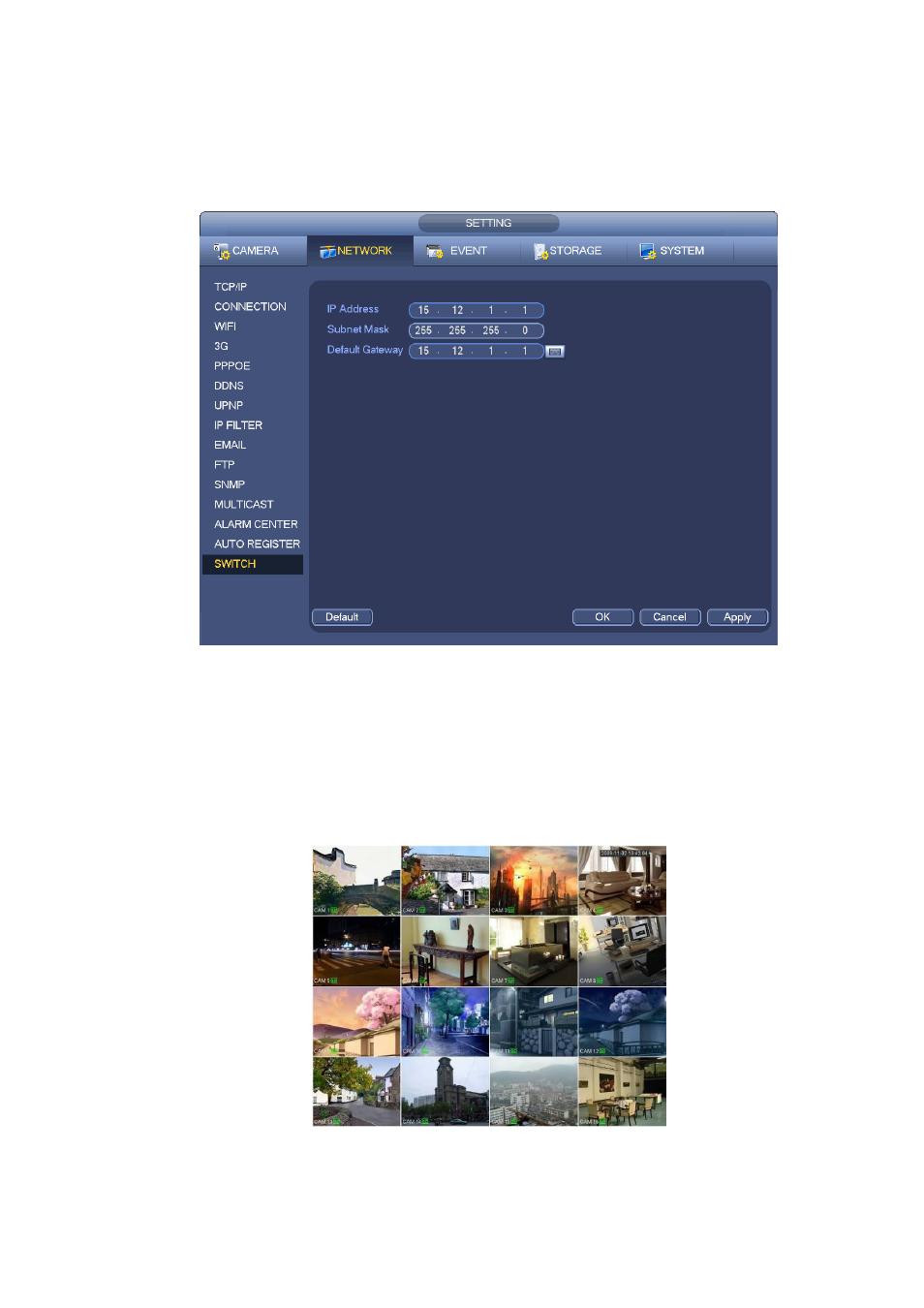 7 built-in switch setup, 6 preview, 1 preview | Built-in switch setup, Preview | AGI Security SYS-16HN44P User Manual | Page 133 / 324