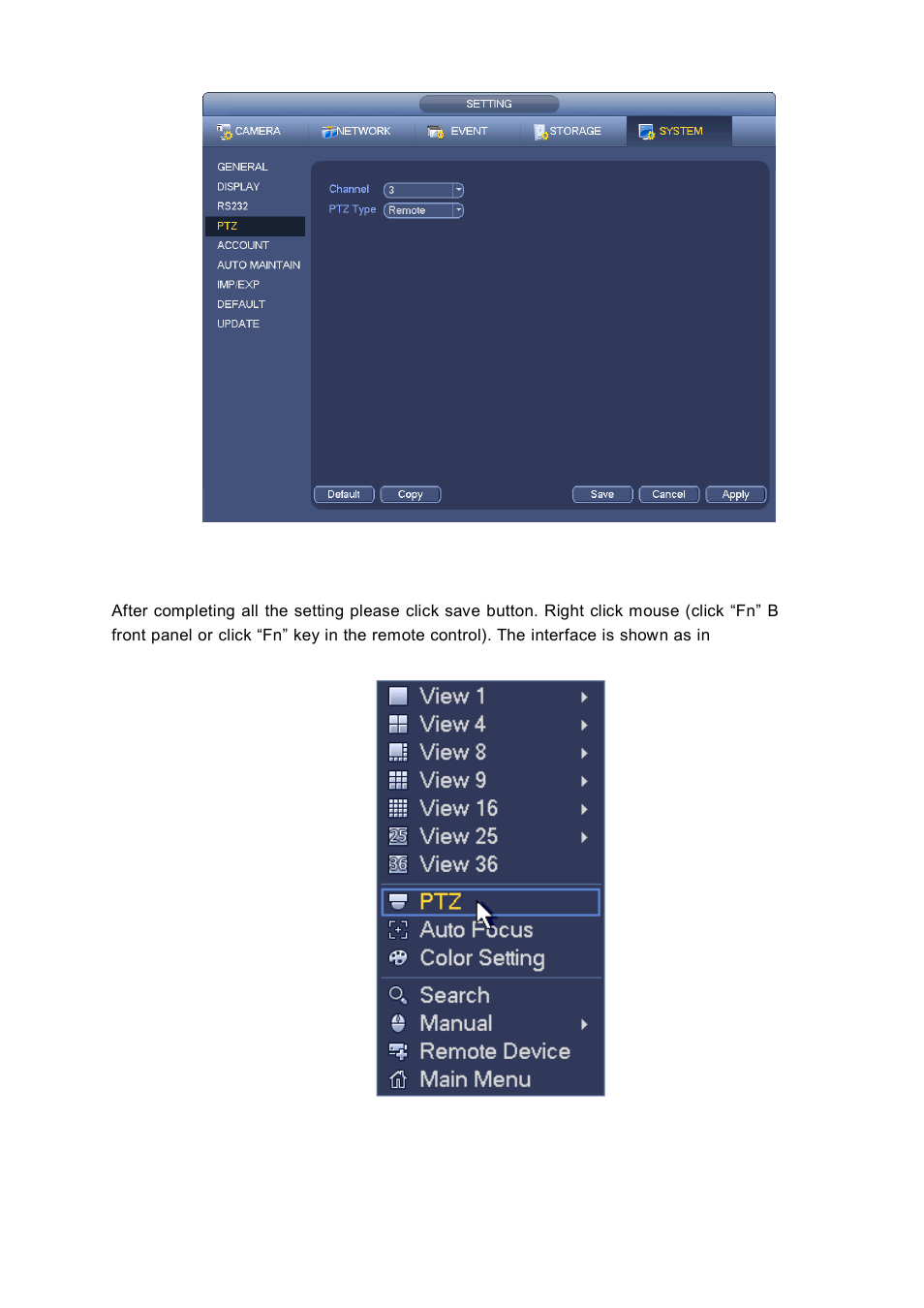 2 ptz control, Ptz control | AGI Security SYS-16HN44P User Manual | Page 142 / 324