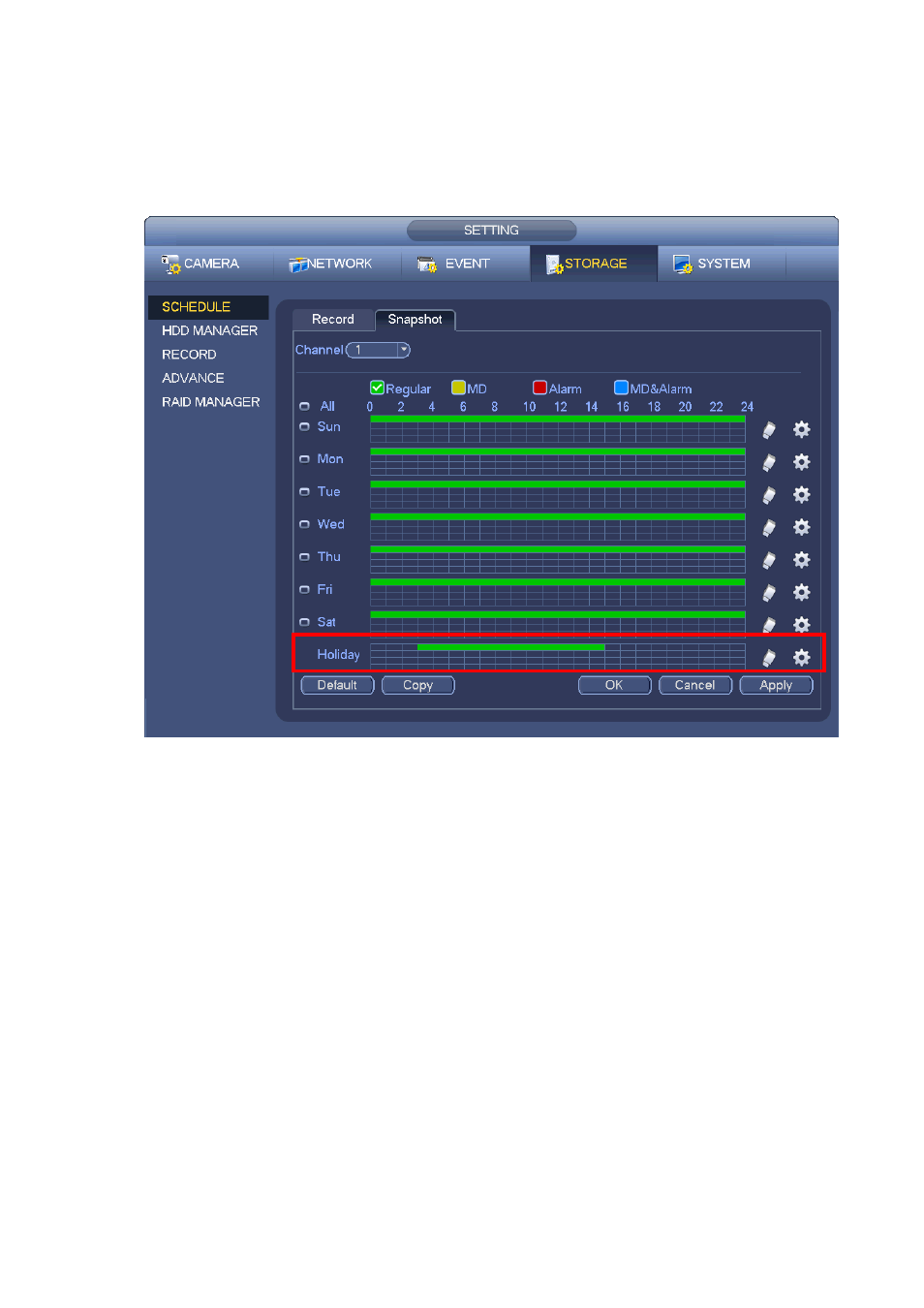 2 holiday snapshot, 7 other record/snapshot, 9 playback and search | 1 real-time playback, Holiday snapshot, Other record/snapshot, Playback and search, Real-time playback | AGI Security SYS-16HN44P User Manual | Page 163 / 324