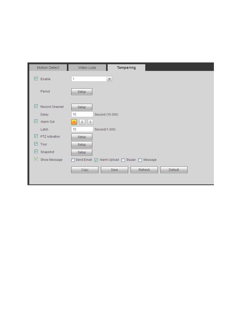 3 tampering, 2 alarm, 1 local alarm | Alarm, Figure 5-60 | AGI Security SYS-16HN44P User Manual | Page 278 / 324