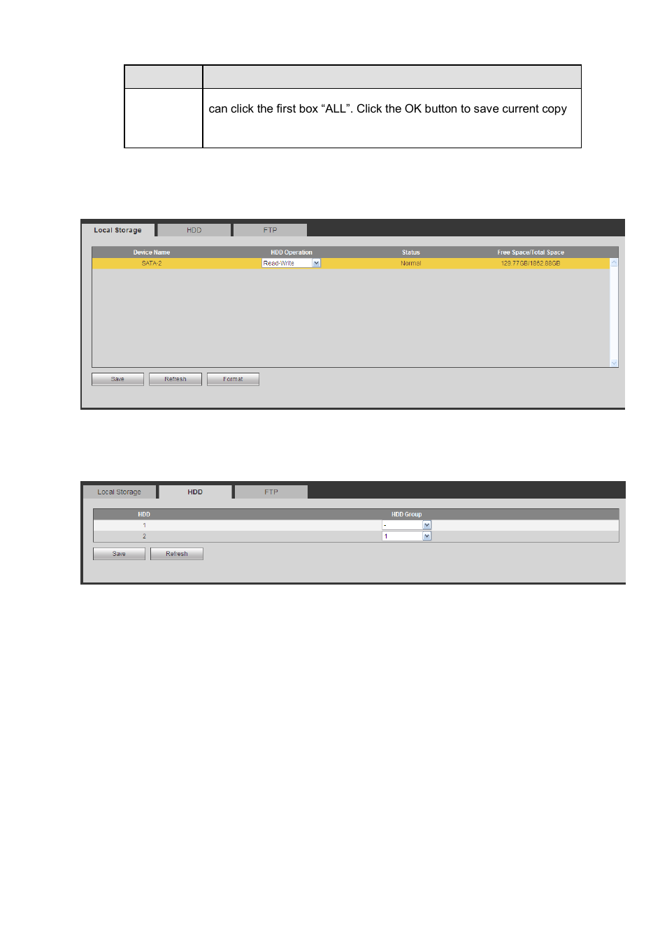 2 hdd manager, 1 local storage, 2 hdd | 3 ftp, Hdd manager | AGI Security SYS-16HN44P User Manual | Page 287 / 324