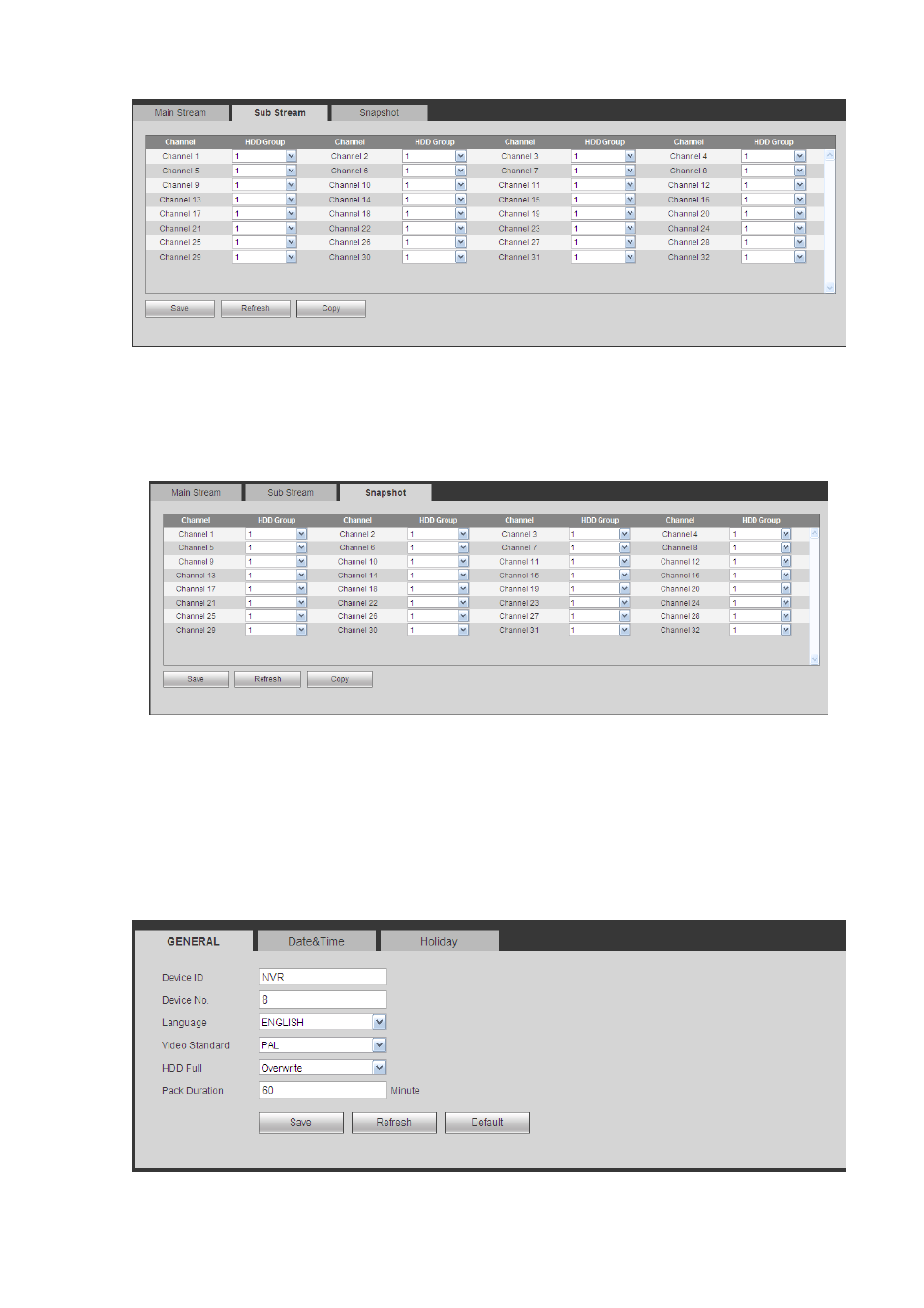 3 snapshot, 5 setting, 1 general | Setting, General | AGI Security SYS-16HN44P User Manual | Page 291 / 324