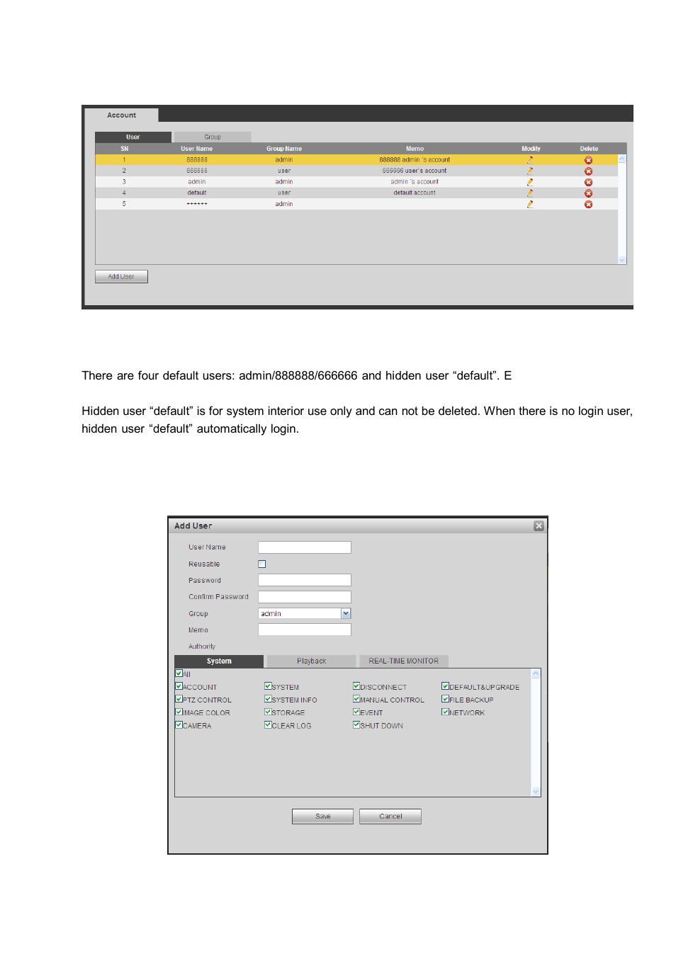 1 user name | AGI Security SYS-16HN44P User Manual | Page 294 / 324