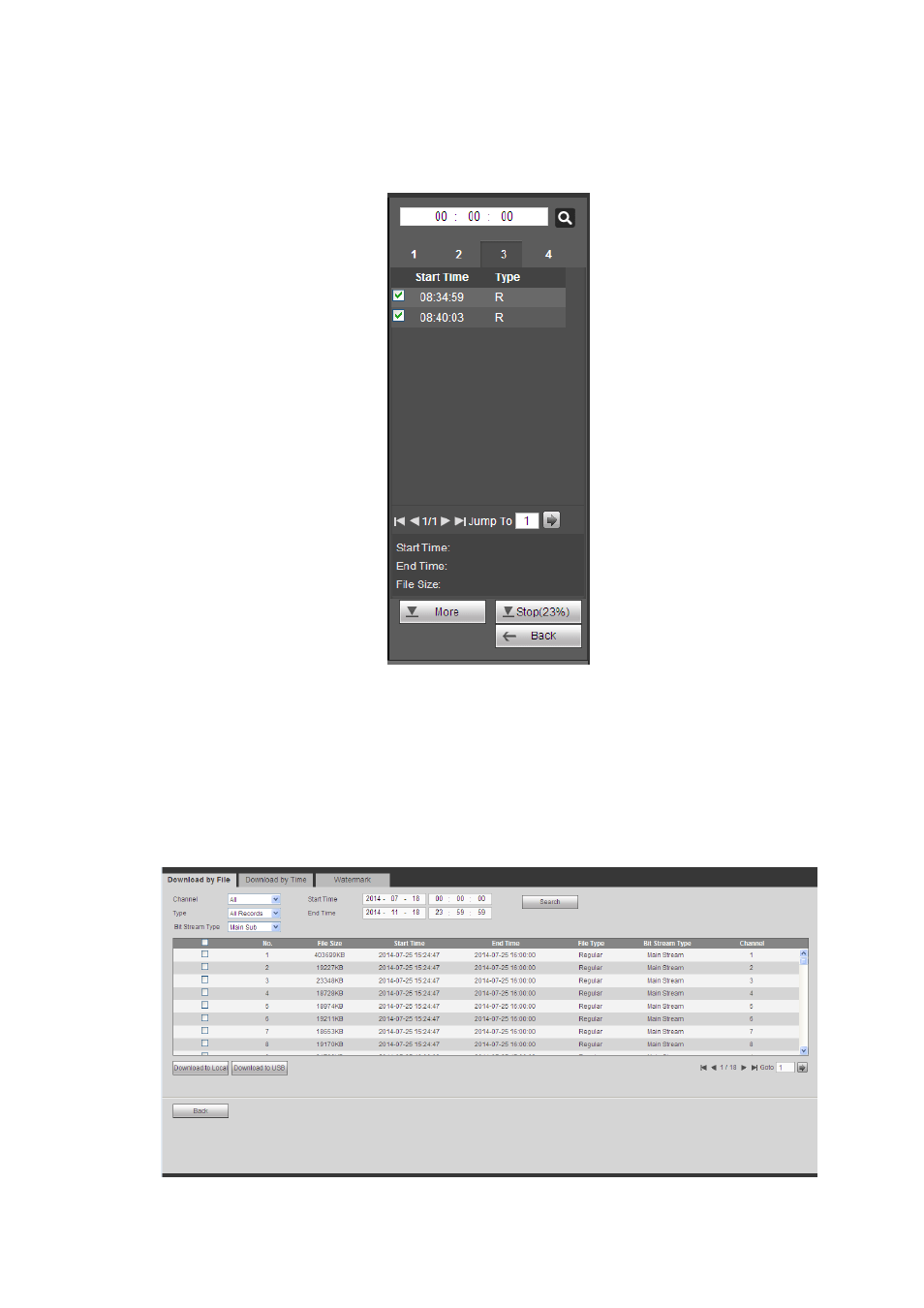 4 download, 5 load more, 1 download by file | Download, Load more, Download by file | AGI Security SYS-16HN44P User Manual | Page 307 / 324