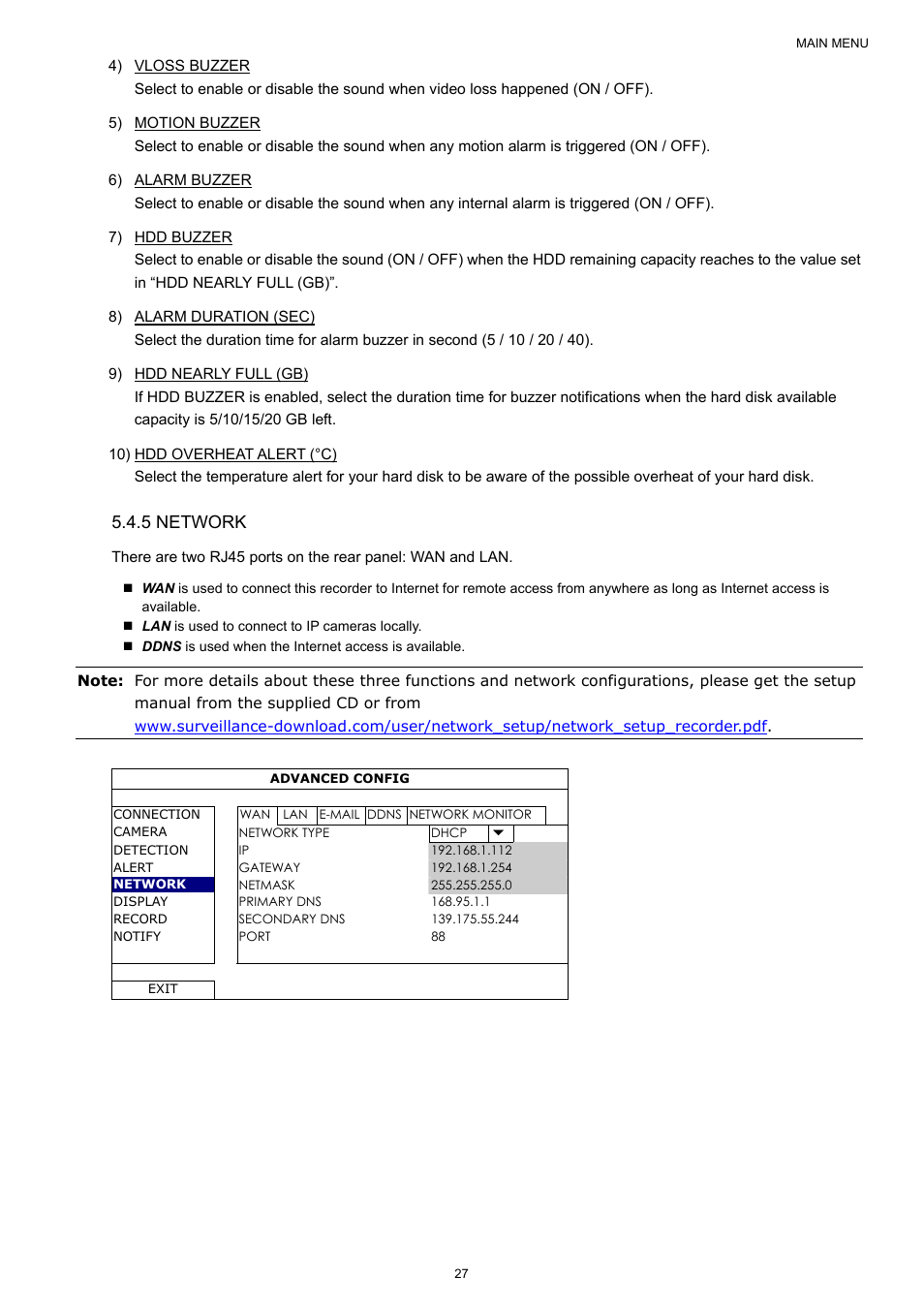 5 network | AGI Security SYS-4HNVR304 Manual User Manual | Page 33 / 95