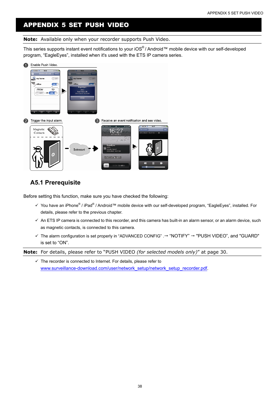 Appendix 5 set push video, A5.1 prerequisite | AGI Security SYS-4HNVR304 Manual User Manual | Page 44 / 95