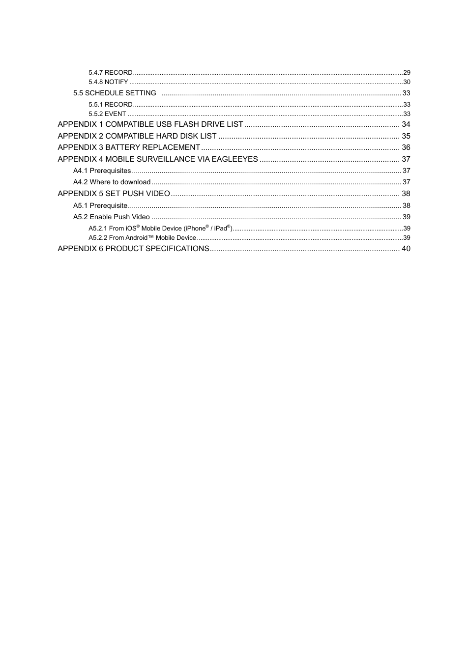 AGI Security SYS-4HNVR304 Manual User Manual | Page 6 / 95