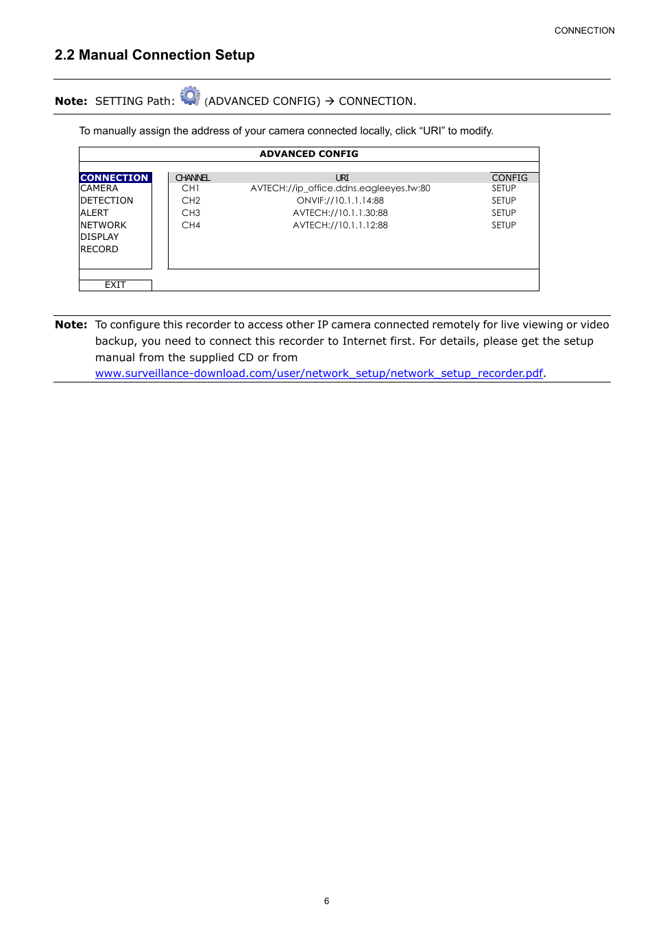 2 manual connection setup | AGI Security SYS-4HNVR304 Quick Guide User Manual | Page 11 / 35