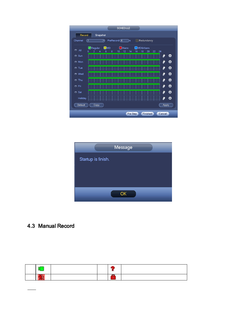 3 manual record, 1 live viewing, Manual record | Live viewing, Figure 4-5 | AGI Security SYS-HC0451S2 User Manual | Page 106 / 276