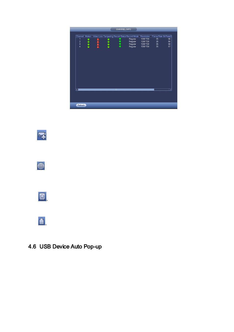10 remote device, 11 network, 12 hdd manager | 13 usb manager, 6 usb device auto pop-up, Remote device, Network, Hdd manager, Usb manager, Usb device auto pop-up | AGI Security SYS-HC0451S2 User Manual | Page 117 / 276