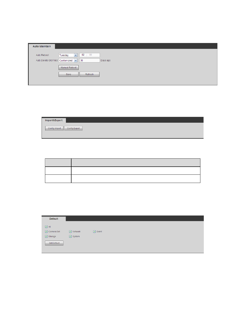 7 import/export, 8 default, 9 upgrade | AGI Security SYS-HC0451S2 User Manual | Page 250 / 276