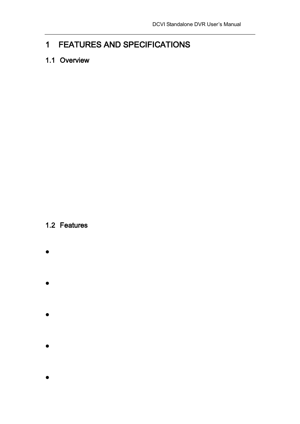 1 features and specifications, 1 overview, 2 features | Features and specifications, Overview, Features | AGI Security SYS-HC0451 HDCVI DVR User Manual User Manual | Page 10 / 285