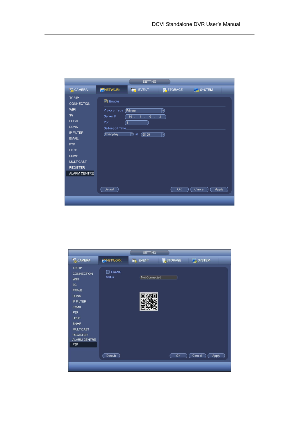 14 alarm centre, 15 p2p | AGI Security SYS-HC0451 HDCVI DVR User Manual User Manual | Page 131 / 285