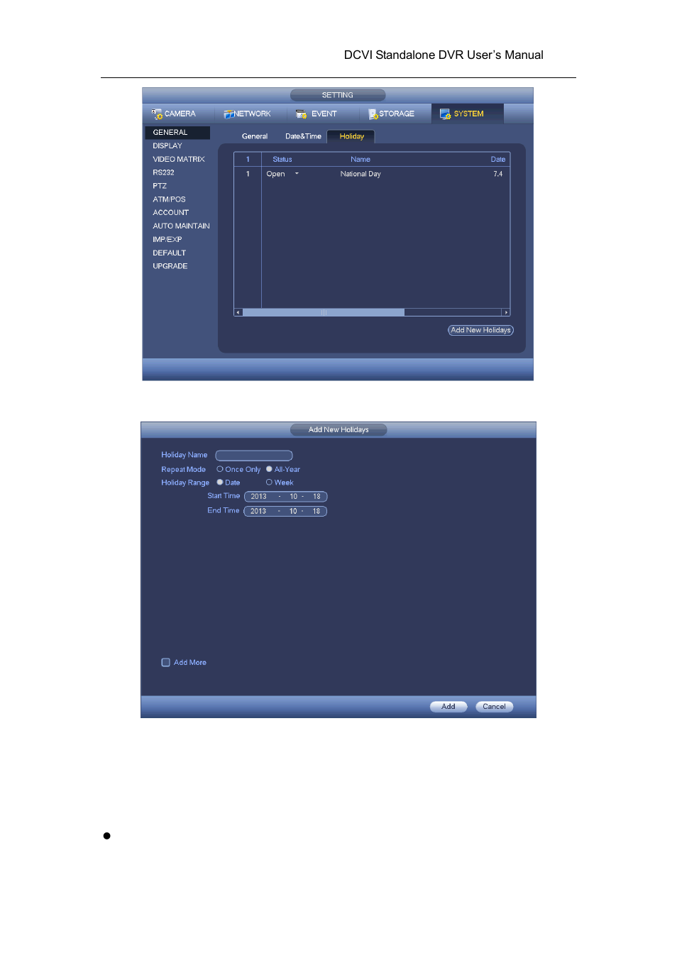 2 display, 1 display | AGI Security SYS-HC0451 HDCVI DVR User Manual User Manual | Page 167 / 285