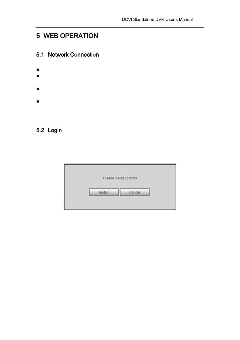 5 web operation, 1 network connection, 2 login | Web operation, Network connection, Login | AGI Security SYS-HC0451 HDCVI DVR User Manual User Manual | Page 186 / 285