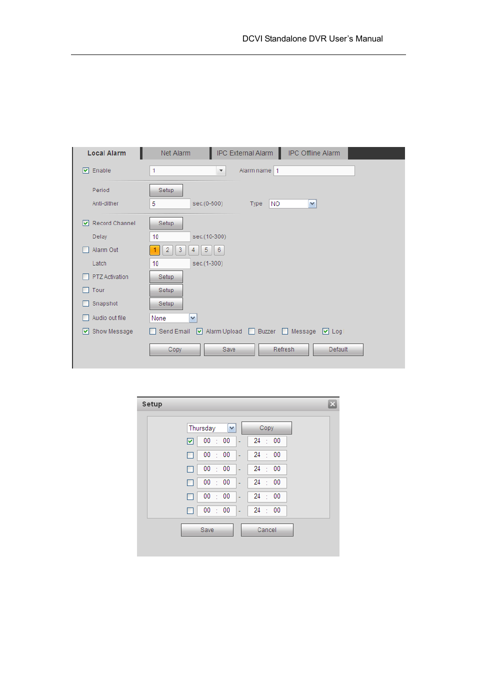 2 alarm, 1 local alarm | AGI Security SYS-HC0451 HDCVI DVR User Manual User Manual | Page 223 / 285