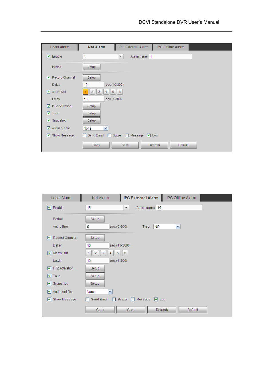 3 ipc external alarm, 4 ipc offline alarm, Figure 5-68 | AGI Security SYS-HC0451 HDCVI DVR User Manual User Manual | Page 226 / 285