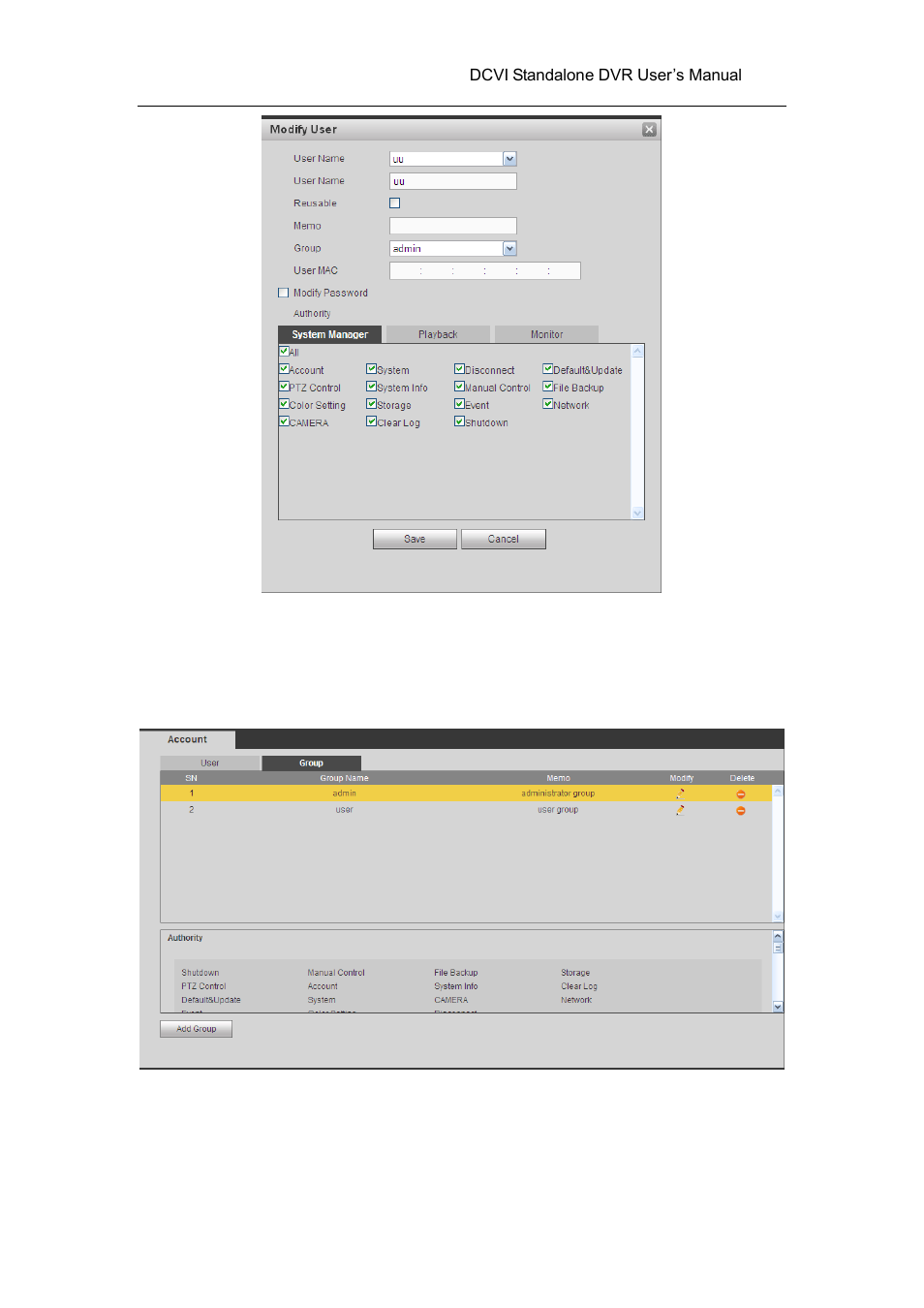 2 group | AGI Security SYS-HC0451 HDCVI DVR User Manual User Manual | Page 246 / 285