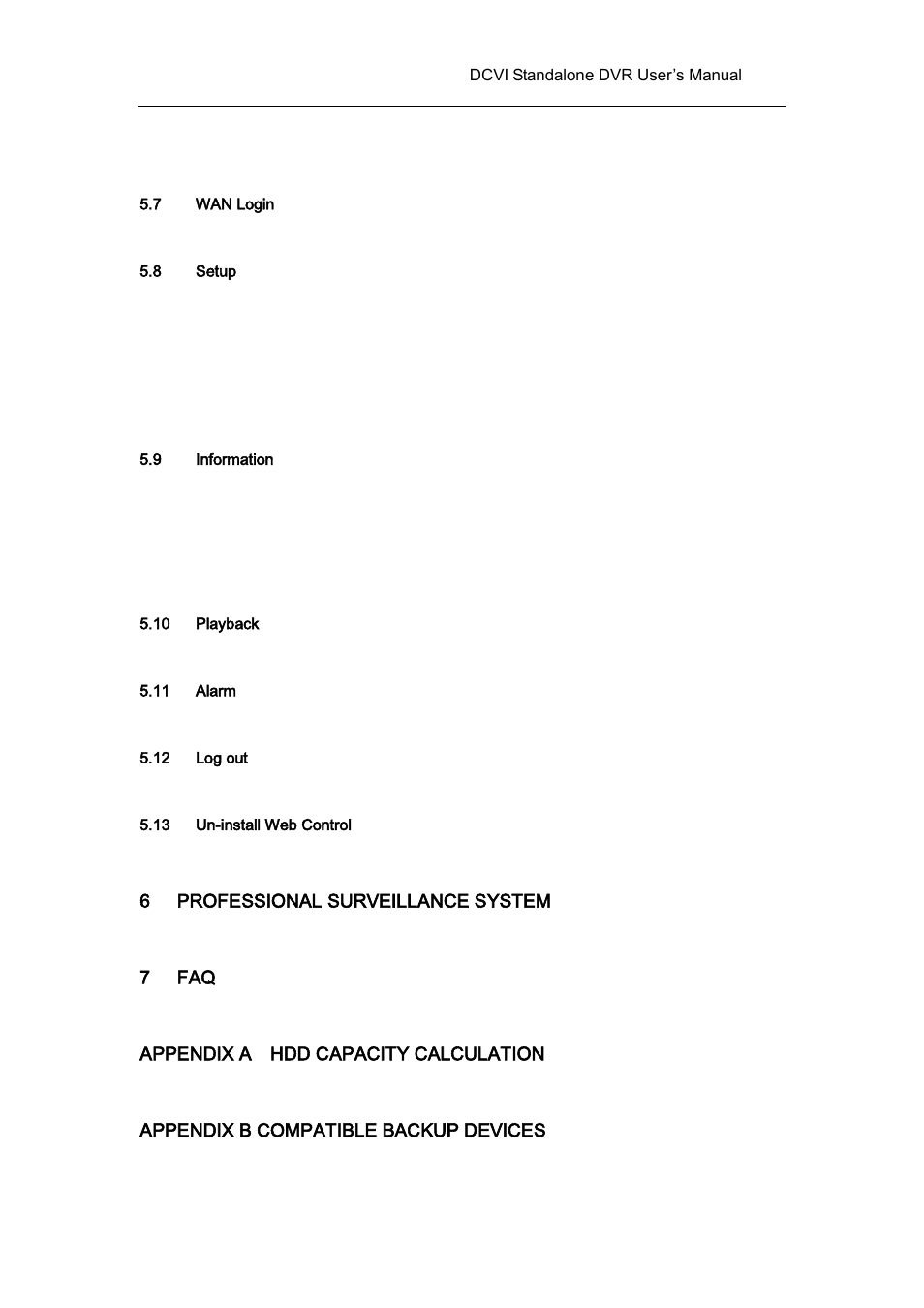 AGI Security SYS-HC0451 HDCVI DVR User Manual User Manual | Page 6 / 285