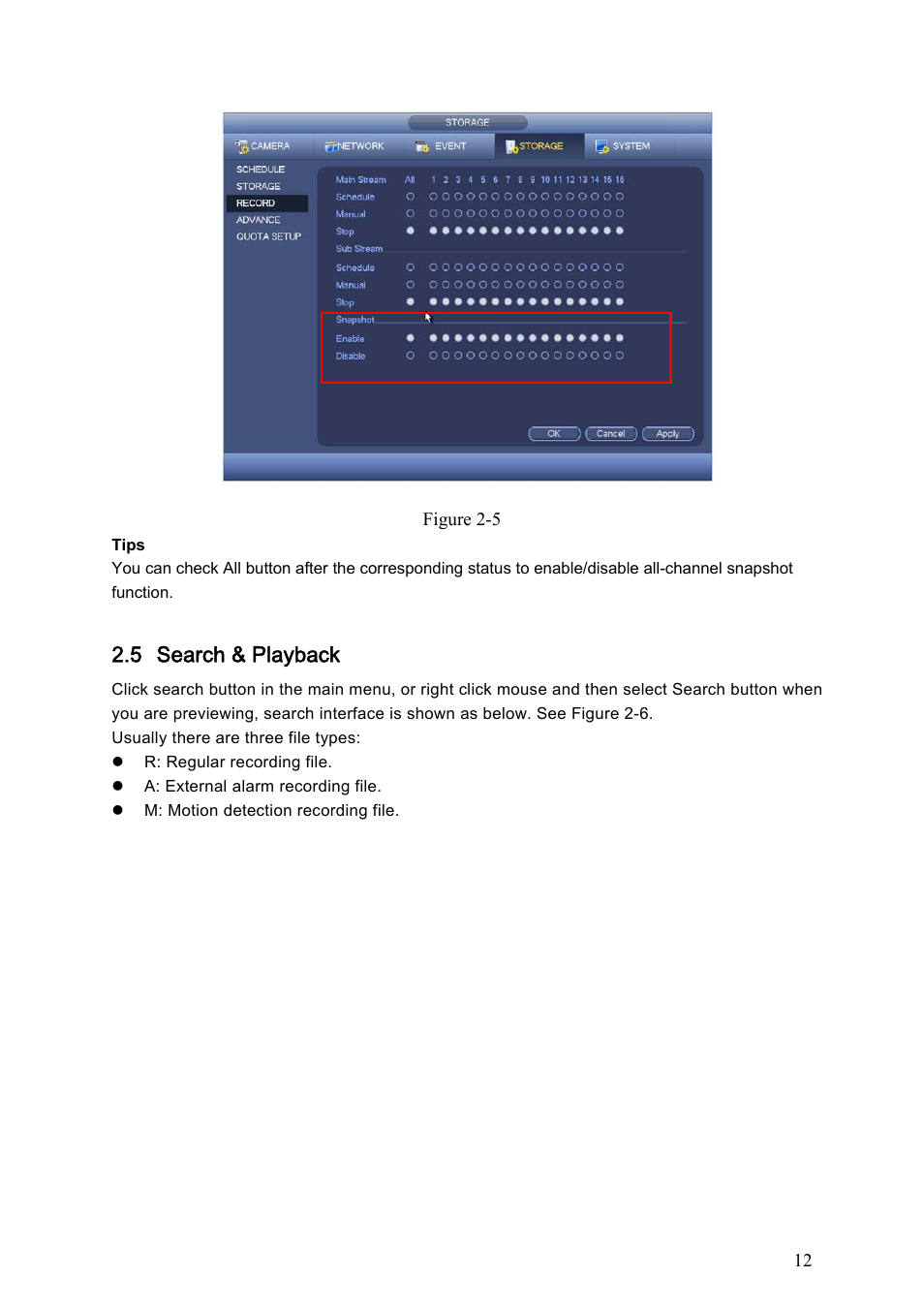 5 search & playback | AGI Security SYS-HC0451 Standalone DVR Quick Start Guide User Manual | Page 16 / 39