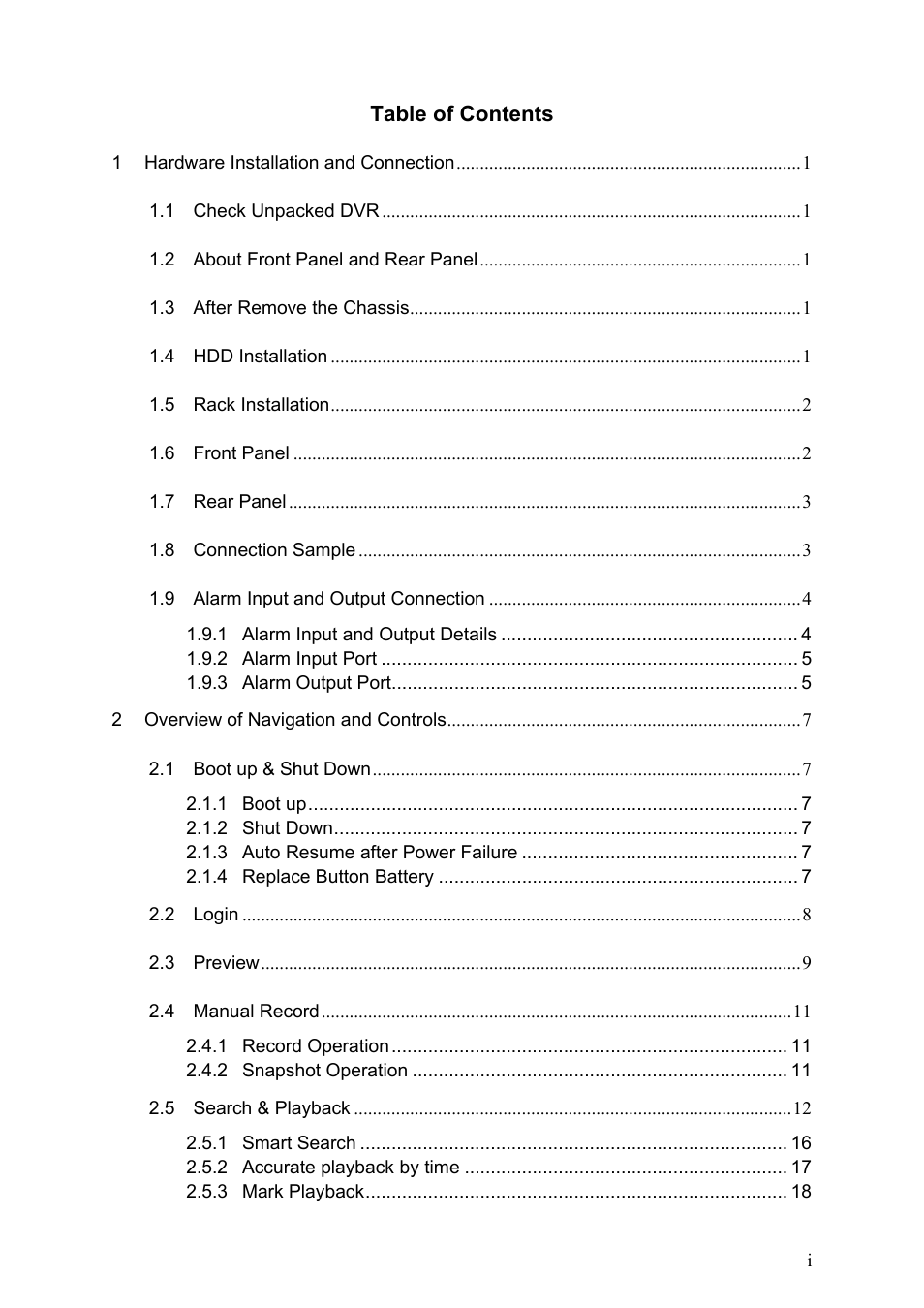 AGI Security SYS-HC0451 Standalone DVR Quick Start Guide User Manual | Page 2 / 39