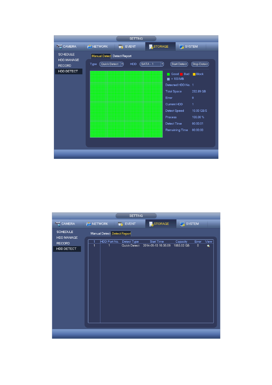 2 detect report | AGI Security SYS-HC0851S2 User Manual | Page 154 / 266