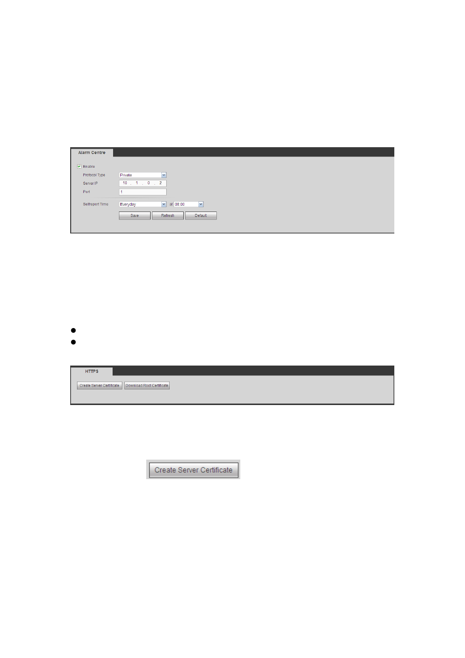 15 alarm centre, 16 https, 1 create server certificate | AGI Security SYS-HC0851S2 User Manual | Page 201 / 266