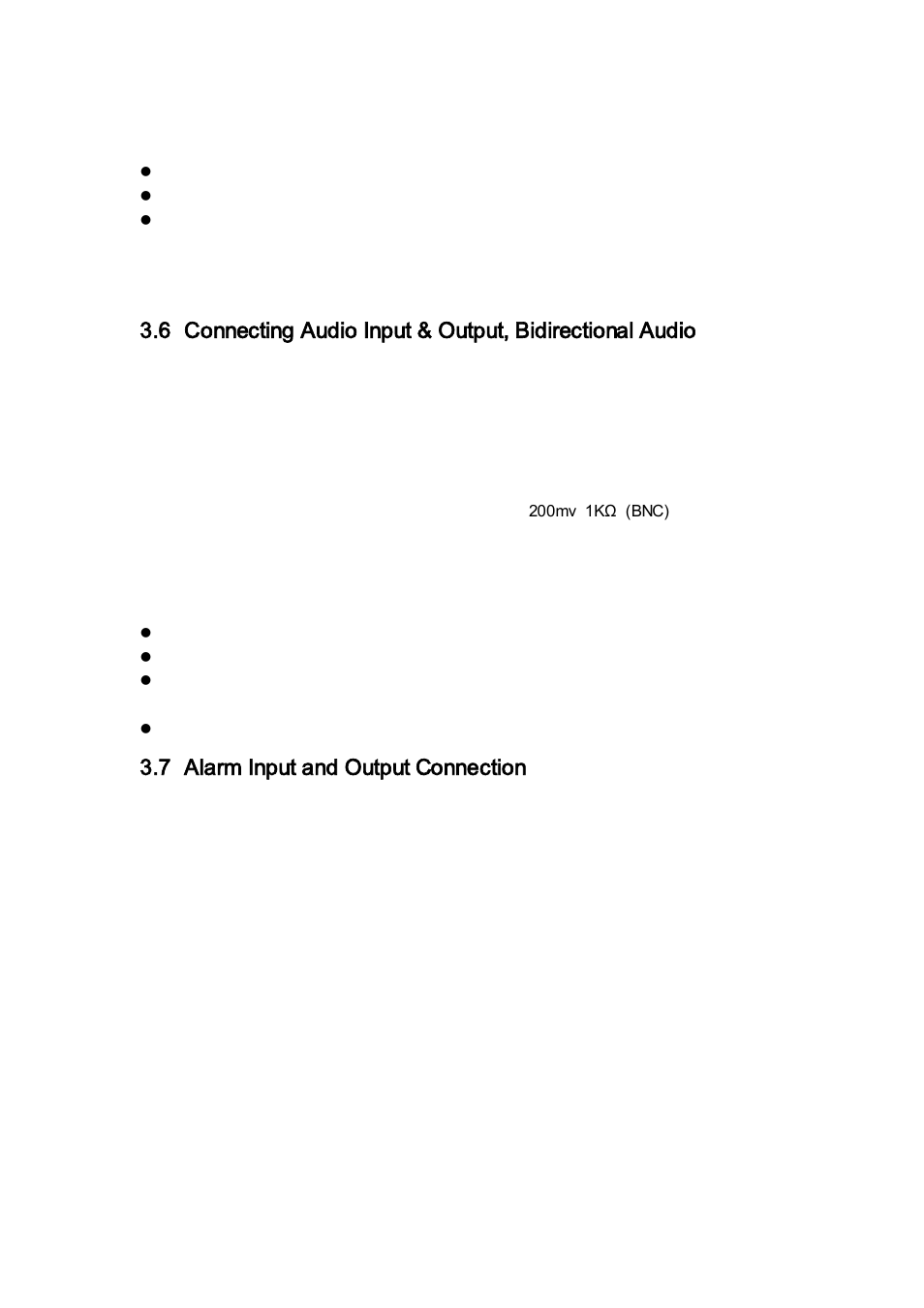1 audio input, 2 audio output, 7 alarm input and output connection | Audio input, Audio output, Alarm input and output connection | AGI Security SYS-HC0851S2 User Manual | Page 58 / 266