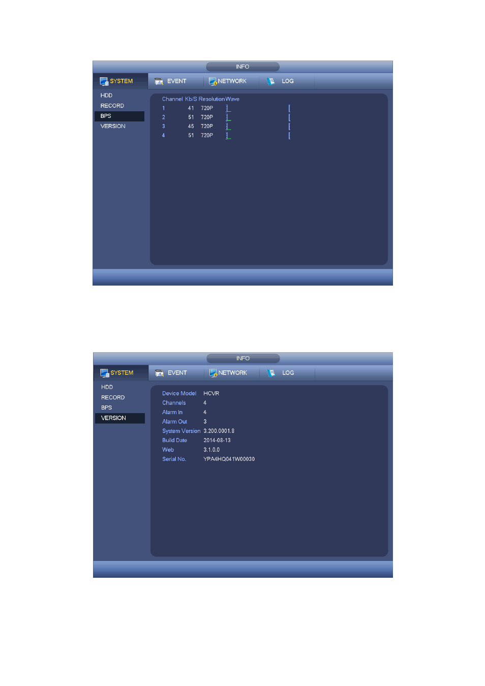 4 version, 2 event, E vent | AGI Security SYS-HC0851S2 User Manual | Page 95 / 266