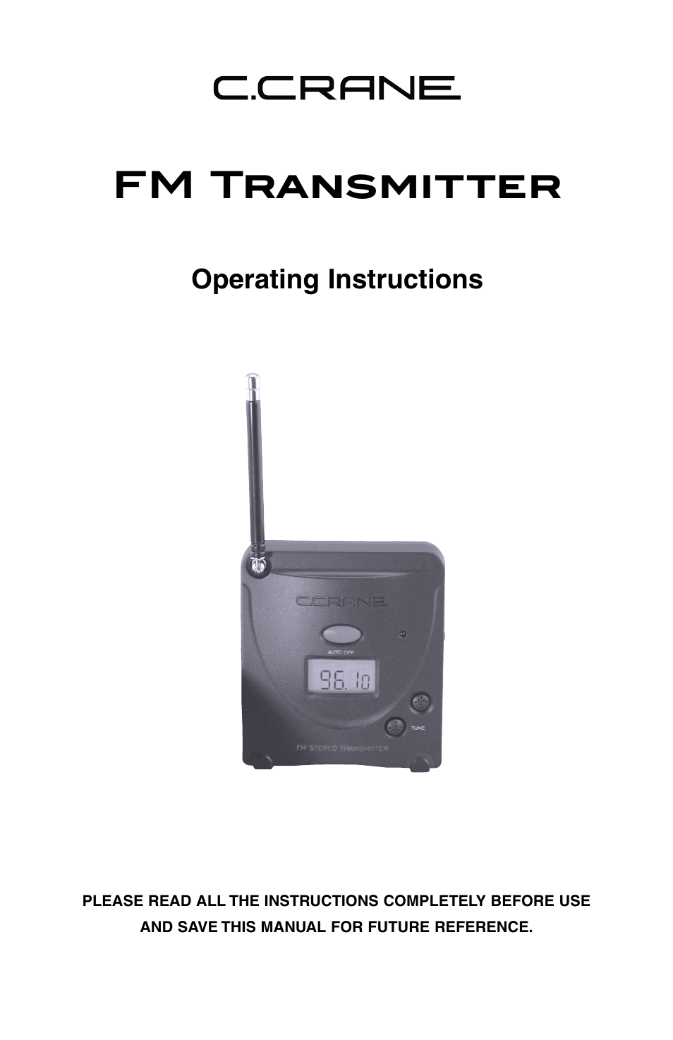 C. Crane Satellite Radio User Manual | 16 pages