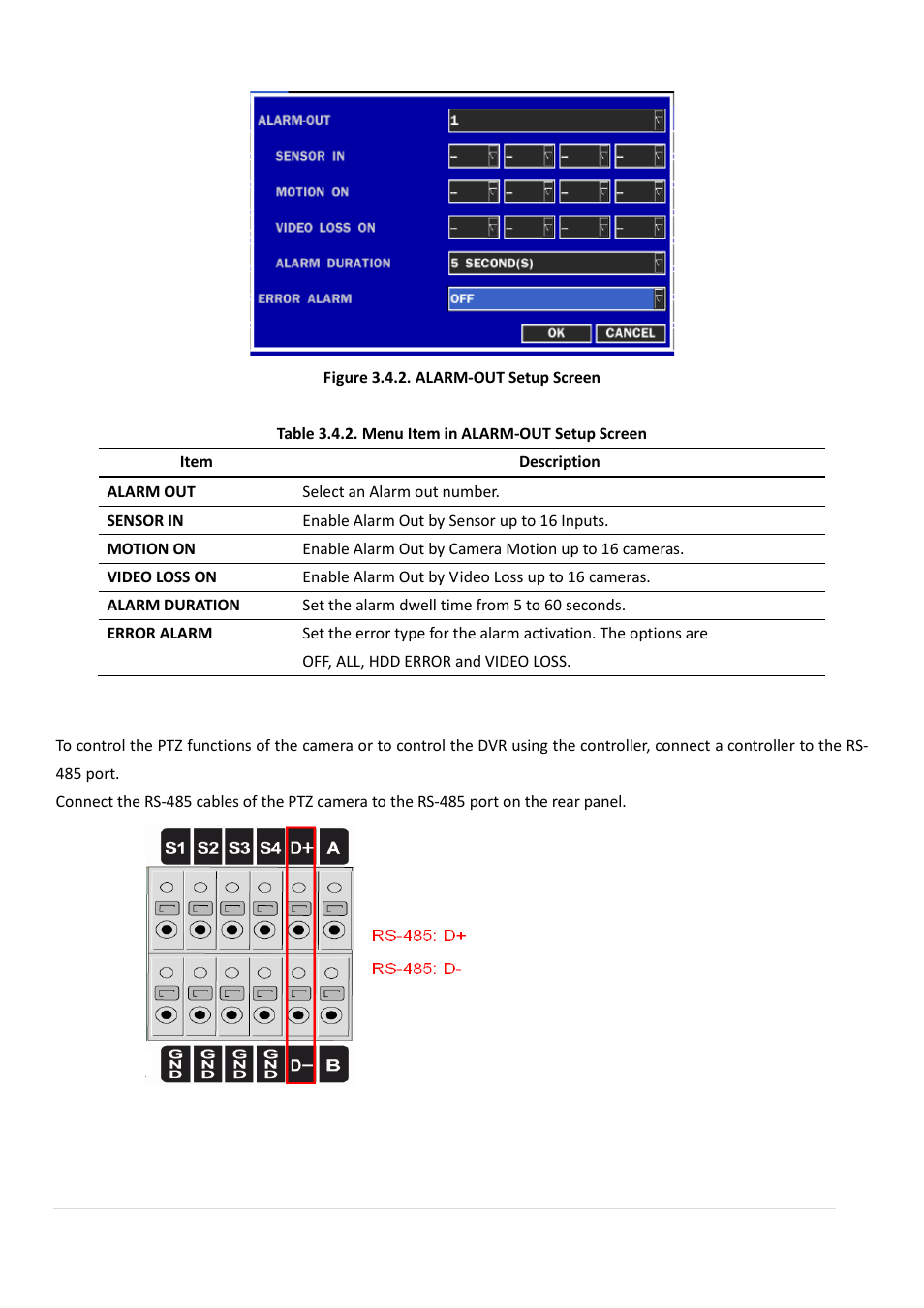 4-1. alarm-out, 4-2 controller & ptz setup | AGI Security SYS-HD0420A User Manual | Page 30 / 119