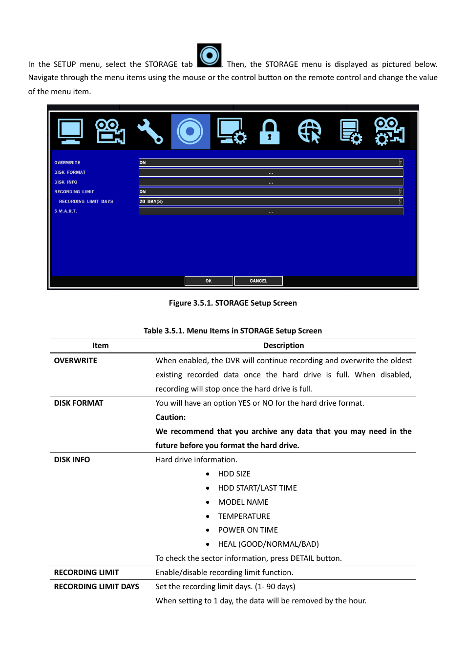 5. setup – storage mode | AGI Security SYS-HD0420A User Manual | Page 33 / 119