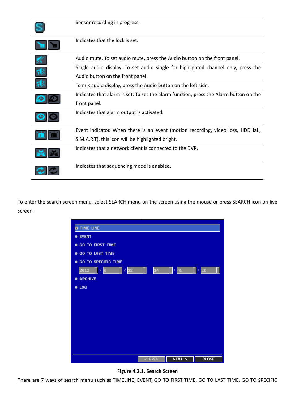 2. search screen | AGI Security SYS-HD0420A User Manual | Page 46 / 119