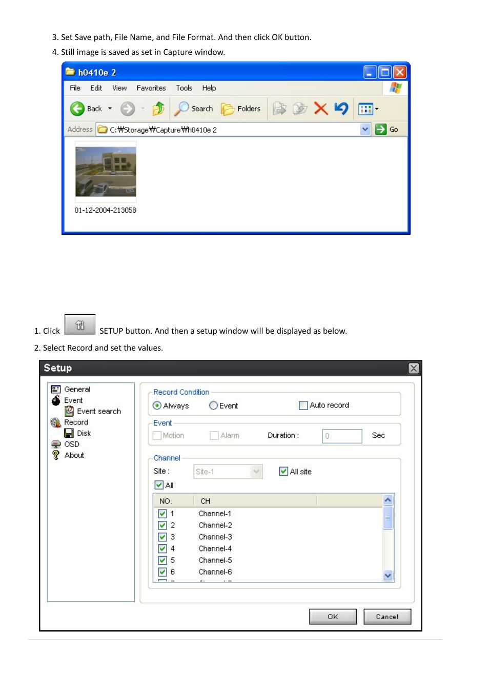 6-4. recording video on local pc during live | AGI Security SYS-HD0420A User Manual | Page 78 / 119