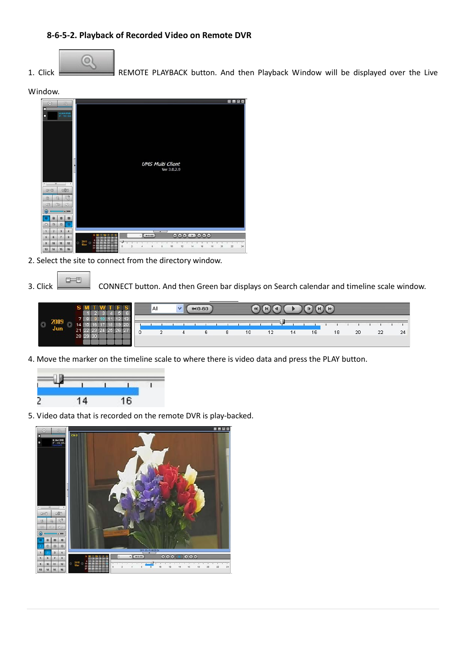 6-5-2. playback of recorded video on remote dvr | AGI Security SYS-HD0420A User Manual | Page 81 / 119