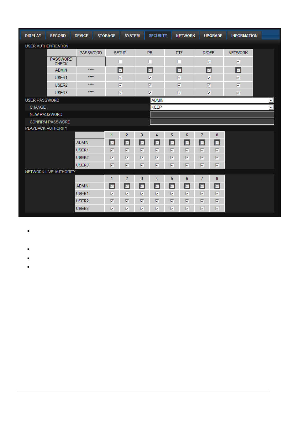 6. security | AGI Security SYS-HD0420A User Manual | Page 94 / 119